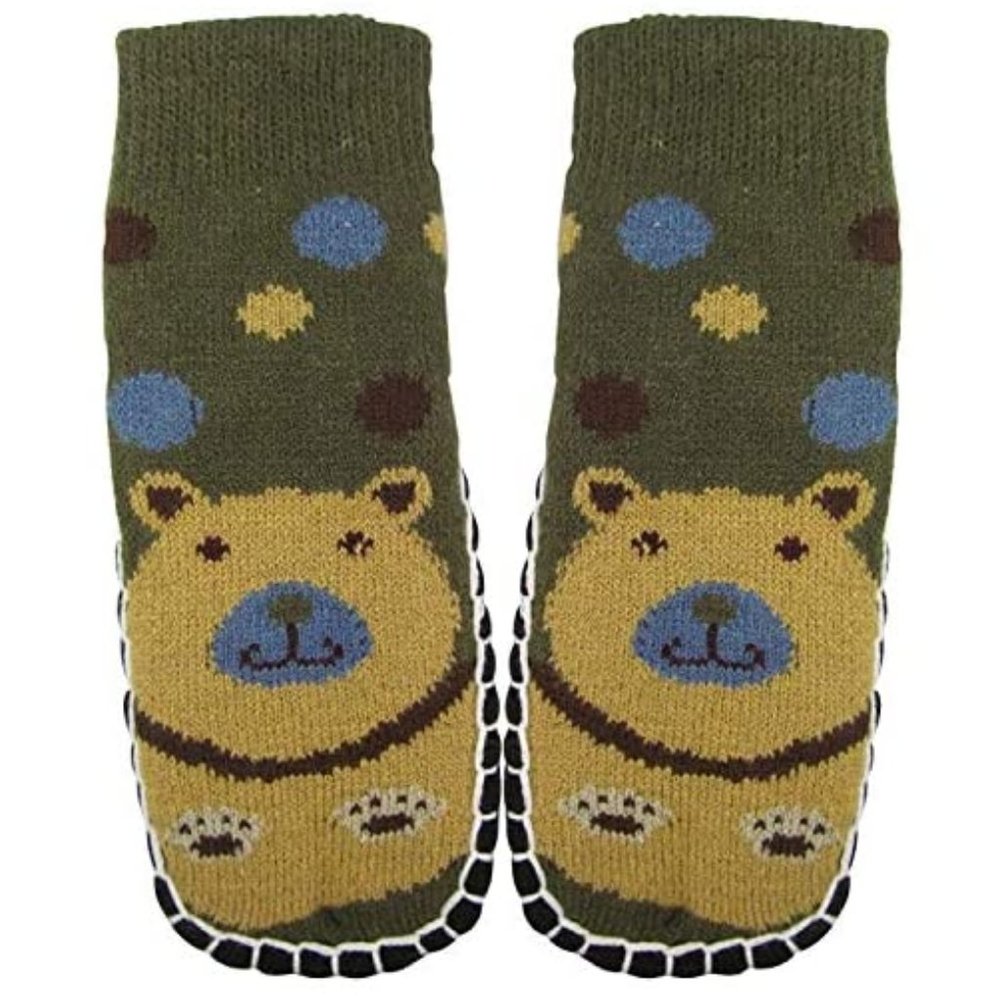 Little Boy's Jacquard Knitted Home Slipper Socks
